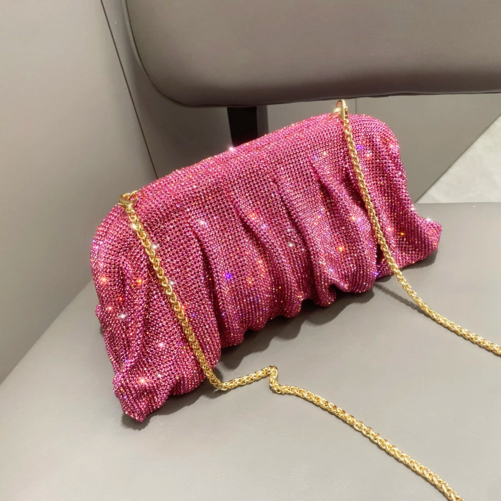 Sparkling Rhinestones Evening Clutch Bag