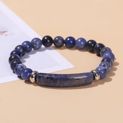 Crystal Bracelet with Rectangle Bar Charm