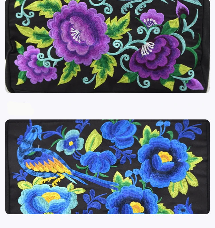 Floral Embroidered Women's Shoulder Bag