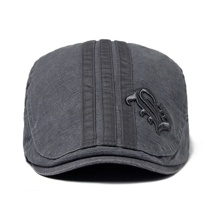 Men's Fashion Embroidered Flat Cap