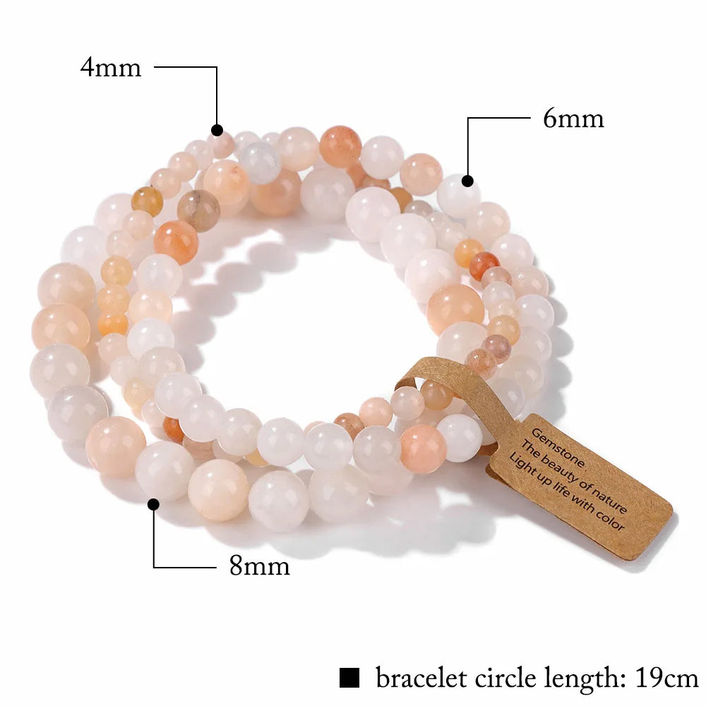 3pcs Set - Natural Agate Stone Bracelet