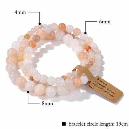 3pcs Set - Natural Agate Stone Bracelet