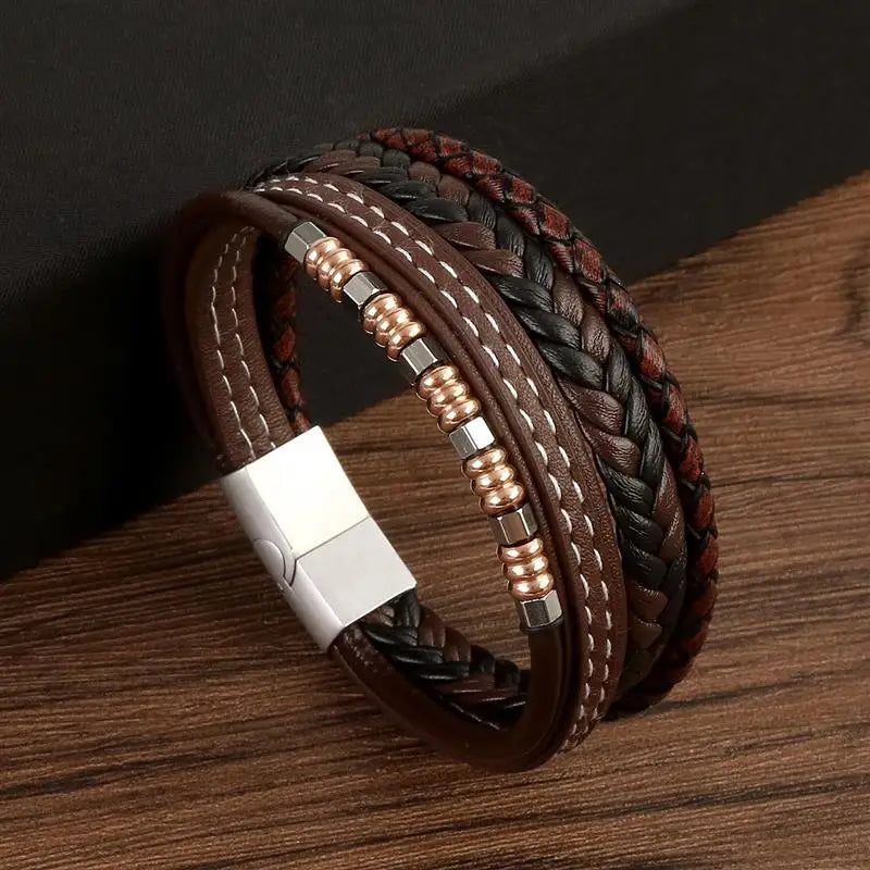 Multi Strand Leather Bracelet
