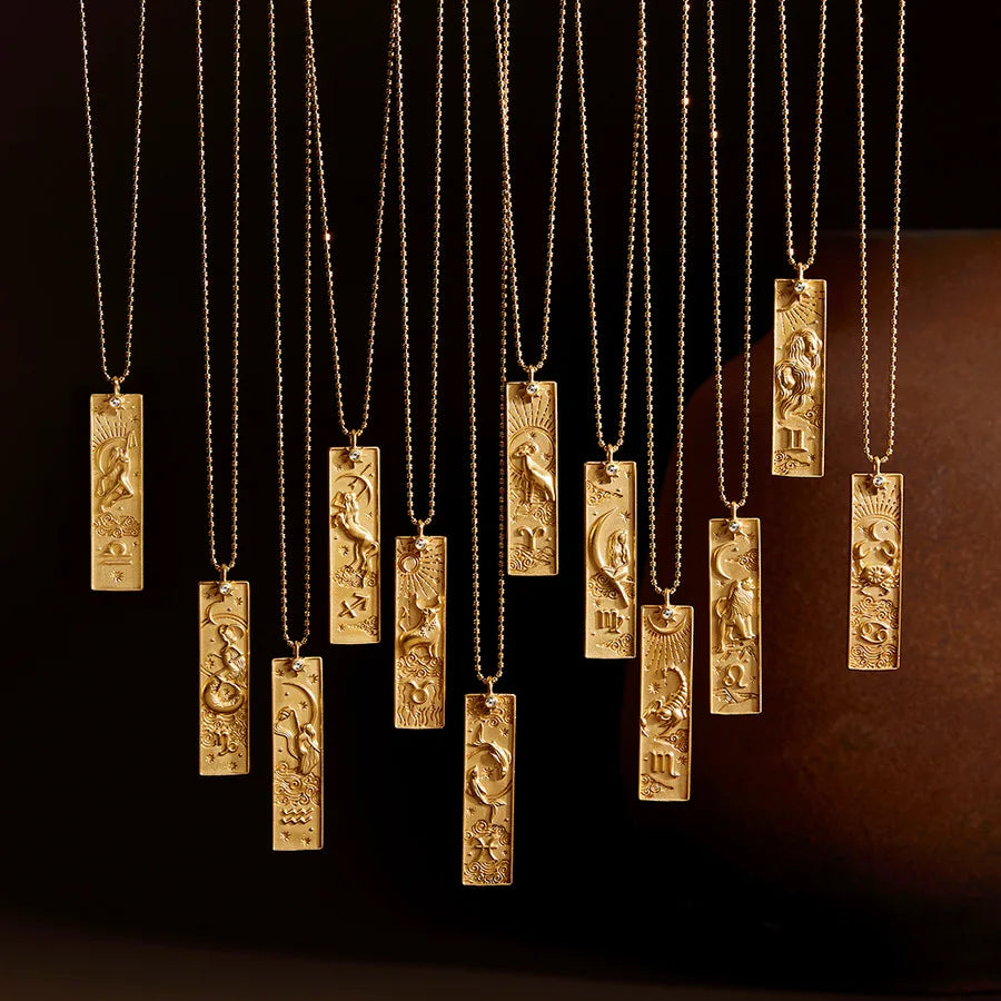 Zodiac Gold Plated Pendant Necklace