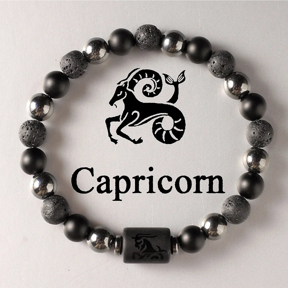 Bracelet with Capricorn symbol on a light background