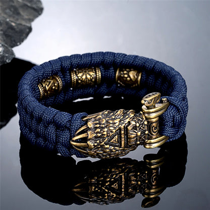Handmade Viking Bear Paw Paracord Bracelet