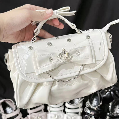 Bow Pleated Shoulder Bag