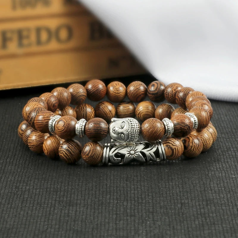 2pcs Set Natural Stone Charm Bracelet