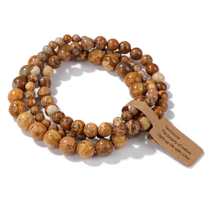 3pcs Set - Natural Agate Stone Bracelet