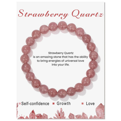 Natural Stone Beads Bracelet With Card