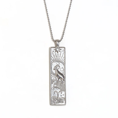 12 Zodiac Signs Bar Pendant Necklace