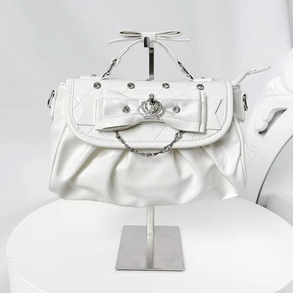 Bow Pleated Shoulder Bag