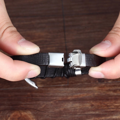 Infinity Symbol Men's Leather Bracelet