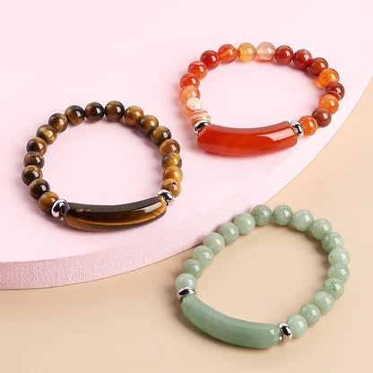 Crystal Bracelet with Rectangle Bar Charm