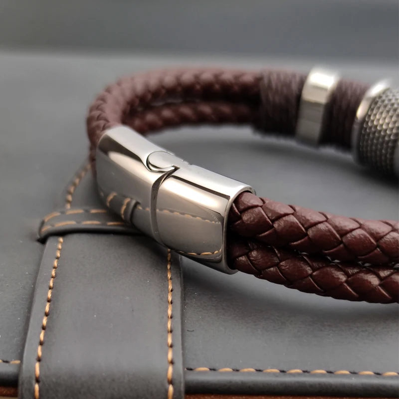 Brown Leather Rope Retro Bracelet