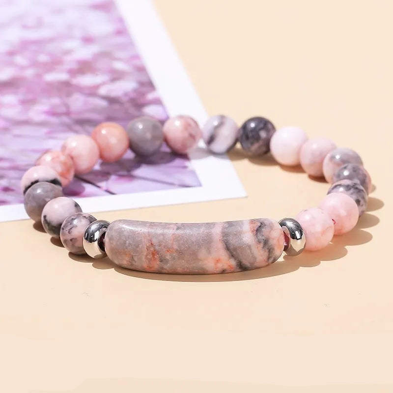 Crystal Bracelet with Rectangle Bar Charm