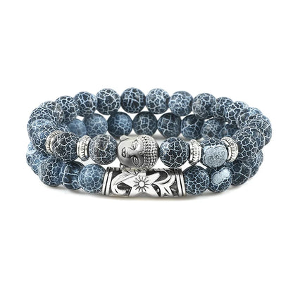 2pcs Set Natural Stone Charm Bracelet