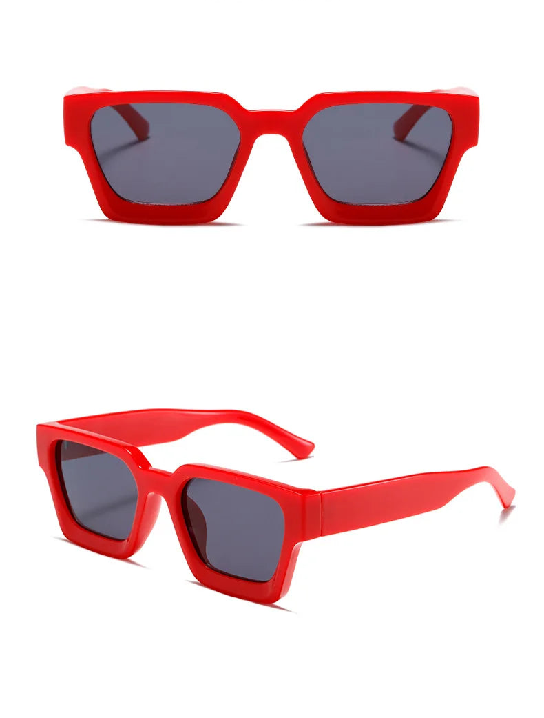 Retro Thick Frame Square Sunglasses