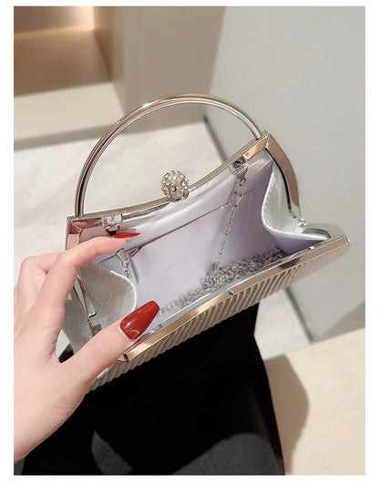 Pleated Evening Clutch Bag