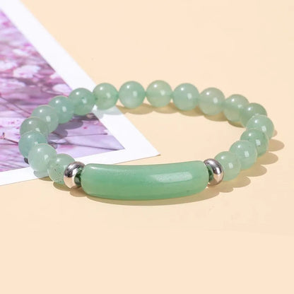 Crystal Bracelet with Rectangle Bar Charm