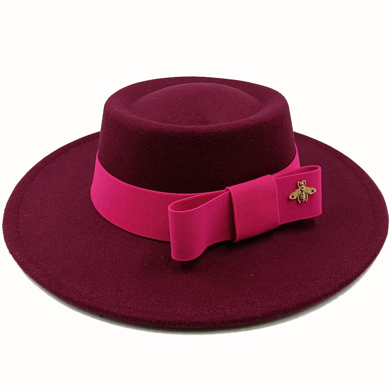 Two-Tone Bow Tie Fedora Hat