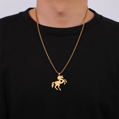 Horse-Shaped Pendant Necklace