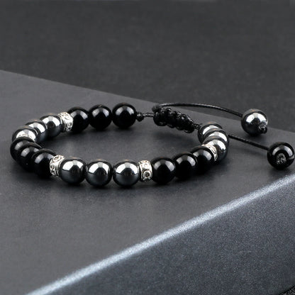 Two Tone Natural Stone Beads Bracelet
