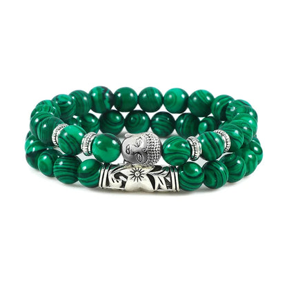 2pcs Set Natural Stone Charm Bracelet