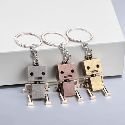 Cute Metal Robot Keyring
