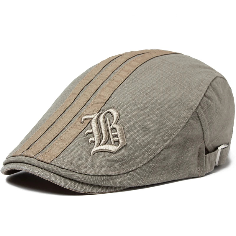 Men's Fashion Embroidered Flat Cap
