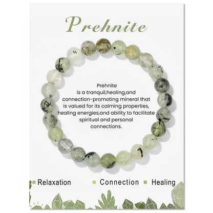 Natural Stone Beads Bracelet With Card