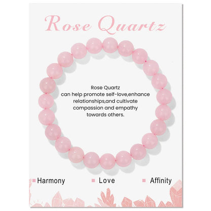 Natural Stone Beads Bracelet With Card