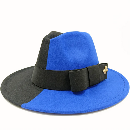 Bow Tie Two-Tone Fedora Hat