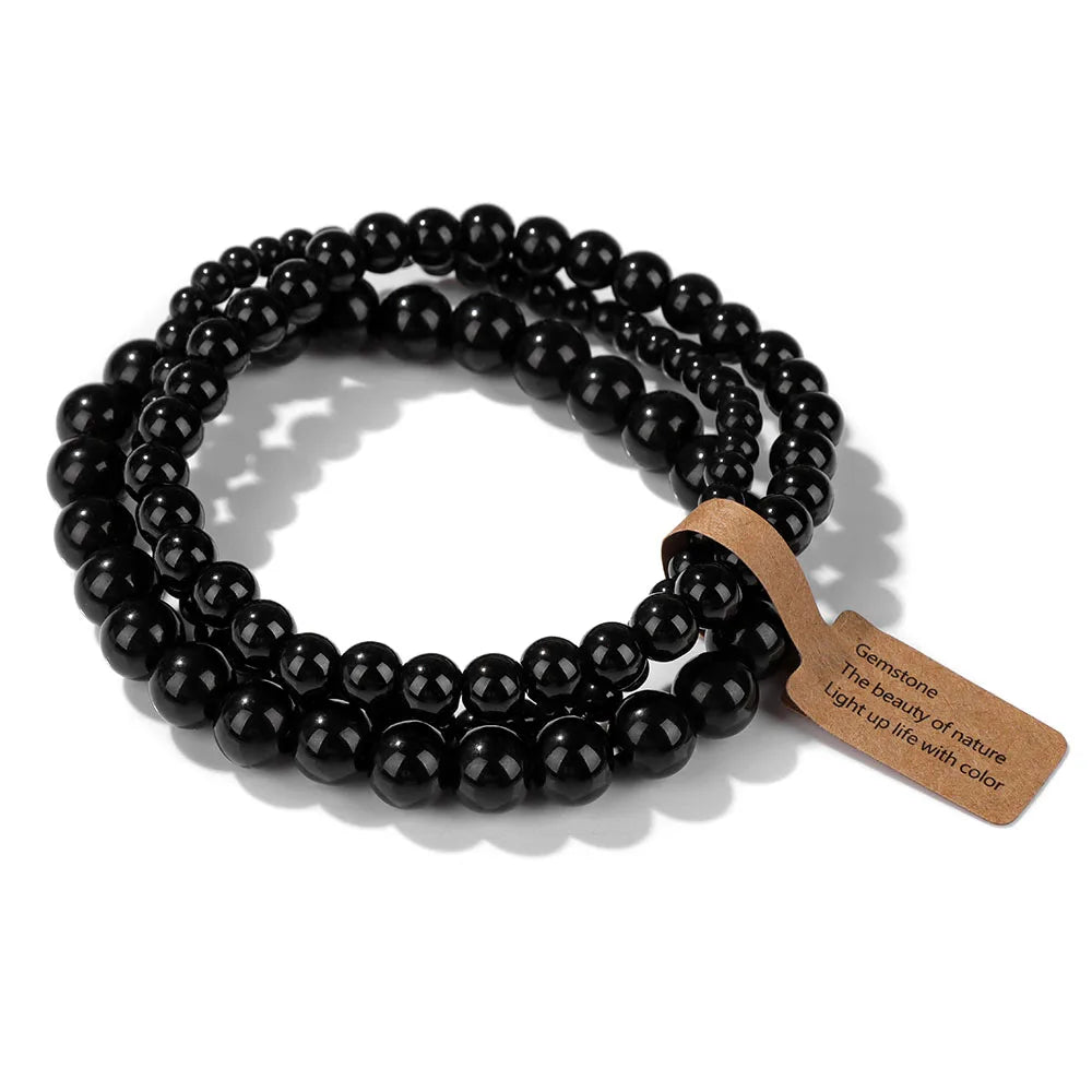 3pcs Set - Natural Agate Stone Bracelet