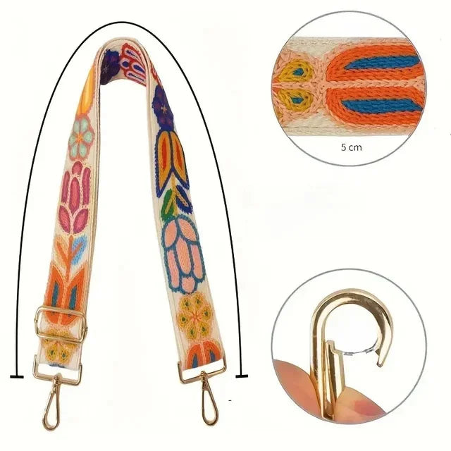Floral Crochet Adjustable Shoulder Bag Strap