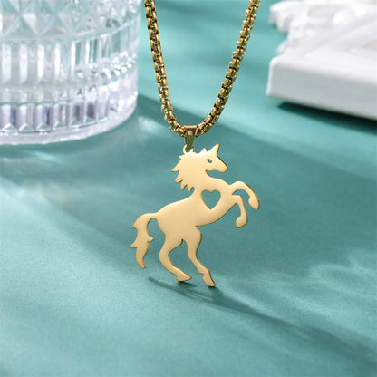 Horse-Shaped Pendant Necklace