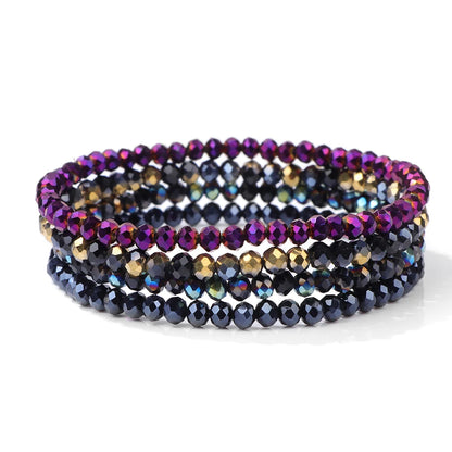 4Pcs Set Crystal Glass Bead Bracelet