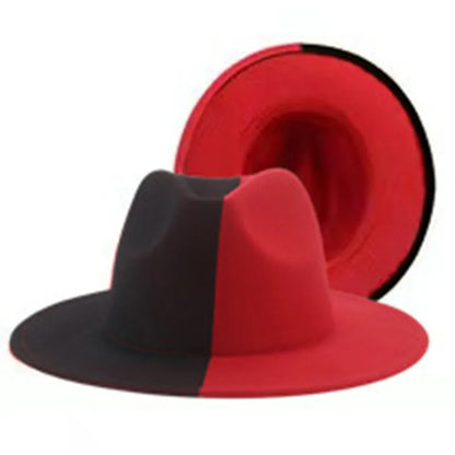 Colourful Wide Brim Panama Fedora Hat