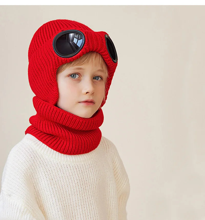 Kids Goggles Beanie and Neck Warmer Set