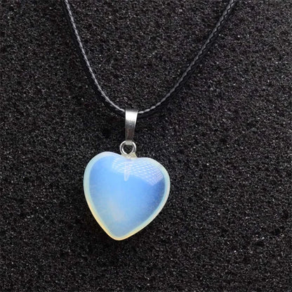 Heart-shaped pendant on a black background