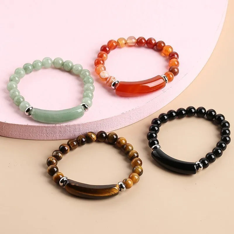 Crystal Bracelet with Rectangle Bar Charm