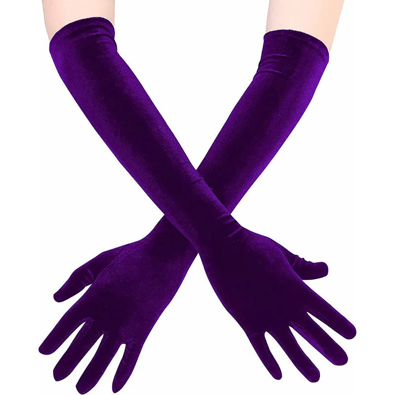 Women's Opera Evening Long Velvet Gloves