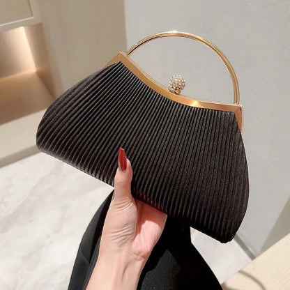 Pleated Evening Clutch Bag