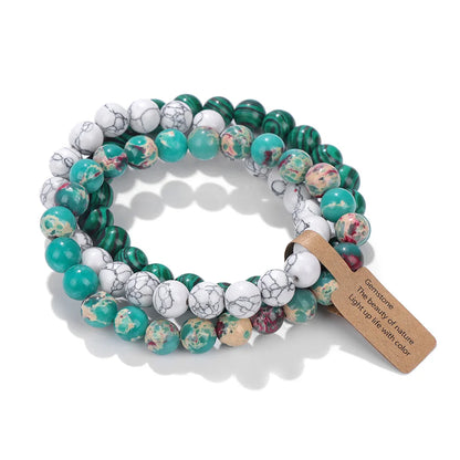 3Pcs Natural Stone Bracelet Set