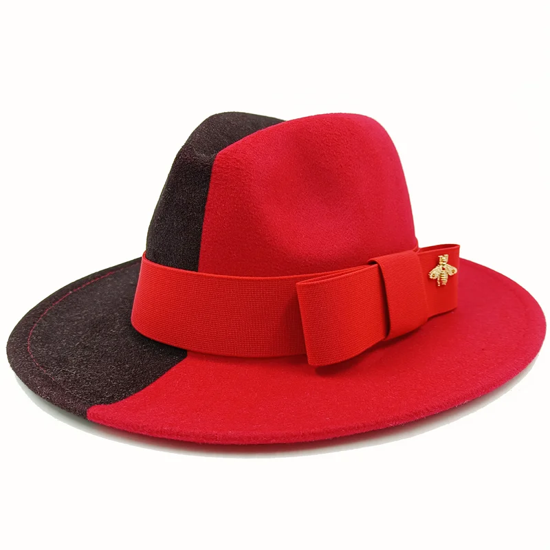 Bow Tie Two-Tone Fedora Hat