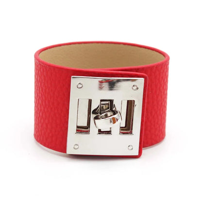 Leather Wide Wrap Bracelet