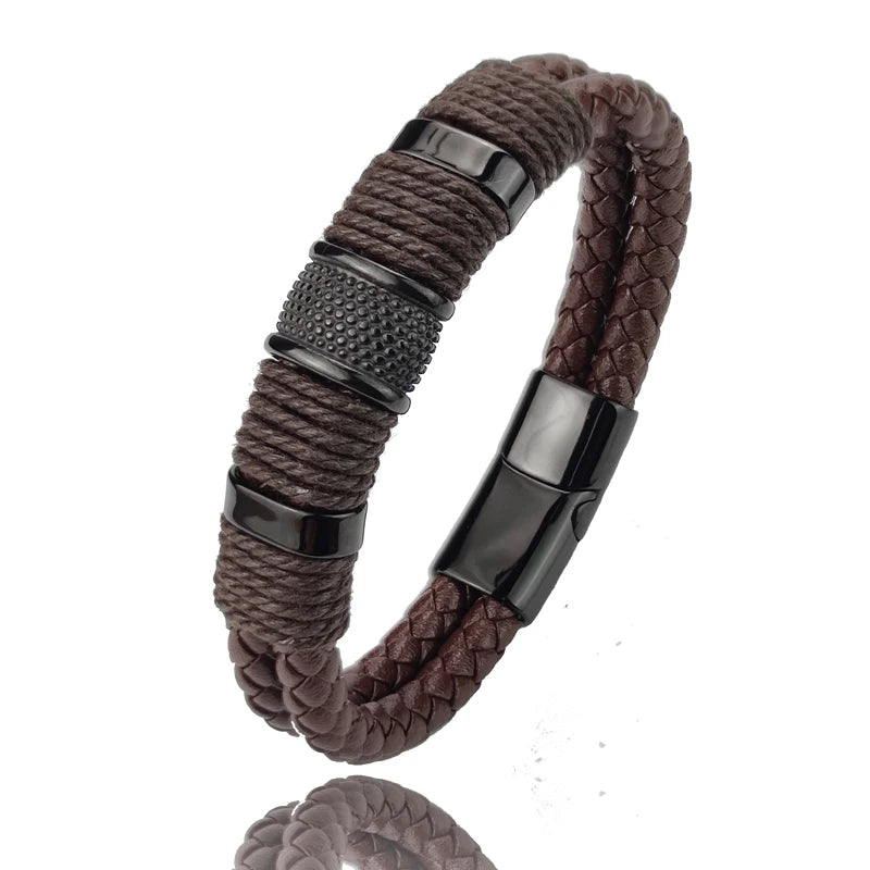 Brown Leather Rope Retro Bracelet