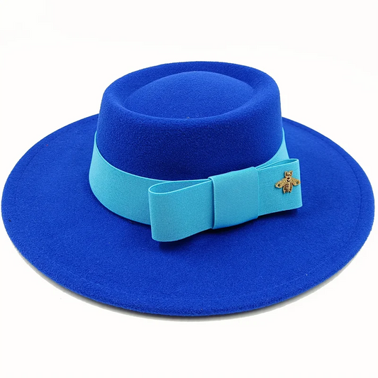 Two-Tone Bow Tie Fedora Hat