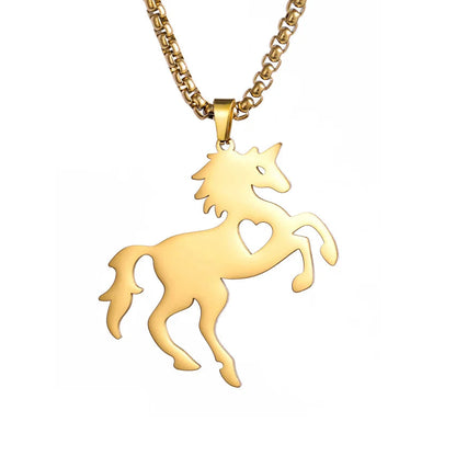 Horse-Shaped Pendant Necklace