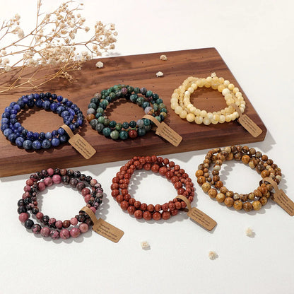 3pcs Set - Natural Agate Stone Bracelet